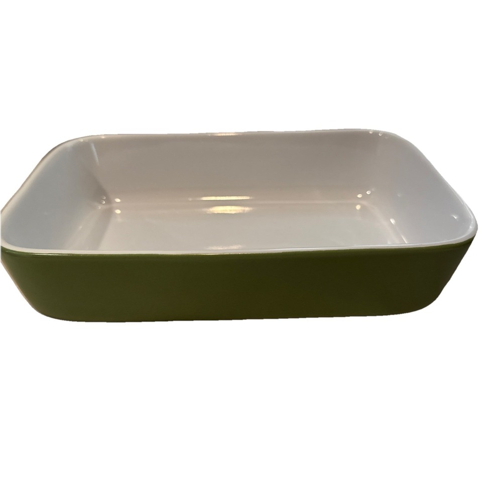IKEA Green Stoneware Baking Dish Casserole 9x6 Microwave Safe #221 47